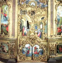 Царские врата в стиле барокко из церкви Димитрия Прилуцкого. Вторая половина XVIII века