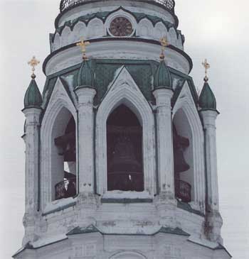 Ярус звона колокольни Софийского собора. Современное фото