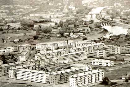Кварталы новых пятиэтажных домов в Заречье. Фотография 1970 года