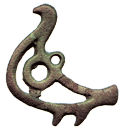 Подвеска-птичка — одно из характерных для XI—XIII веков бронзовых украшений. Найдена В. А. Полянским вблизи г. Вологды